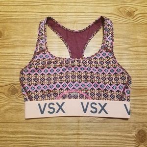 🌻VSX Burgundy & Peach Tribal Sports Bra